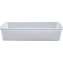 Plateau rectangulaire plastique blanc 3L