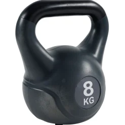 Poids de musculation 8kg avec poignée gris foncé