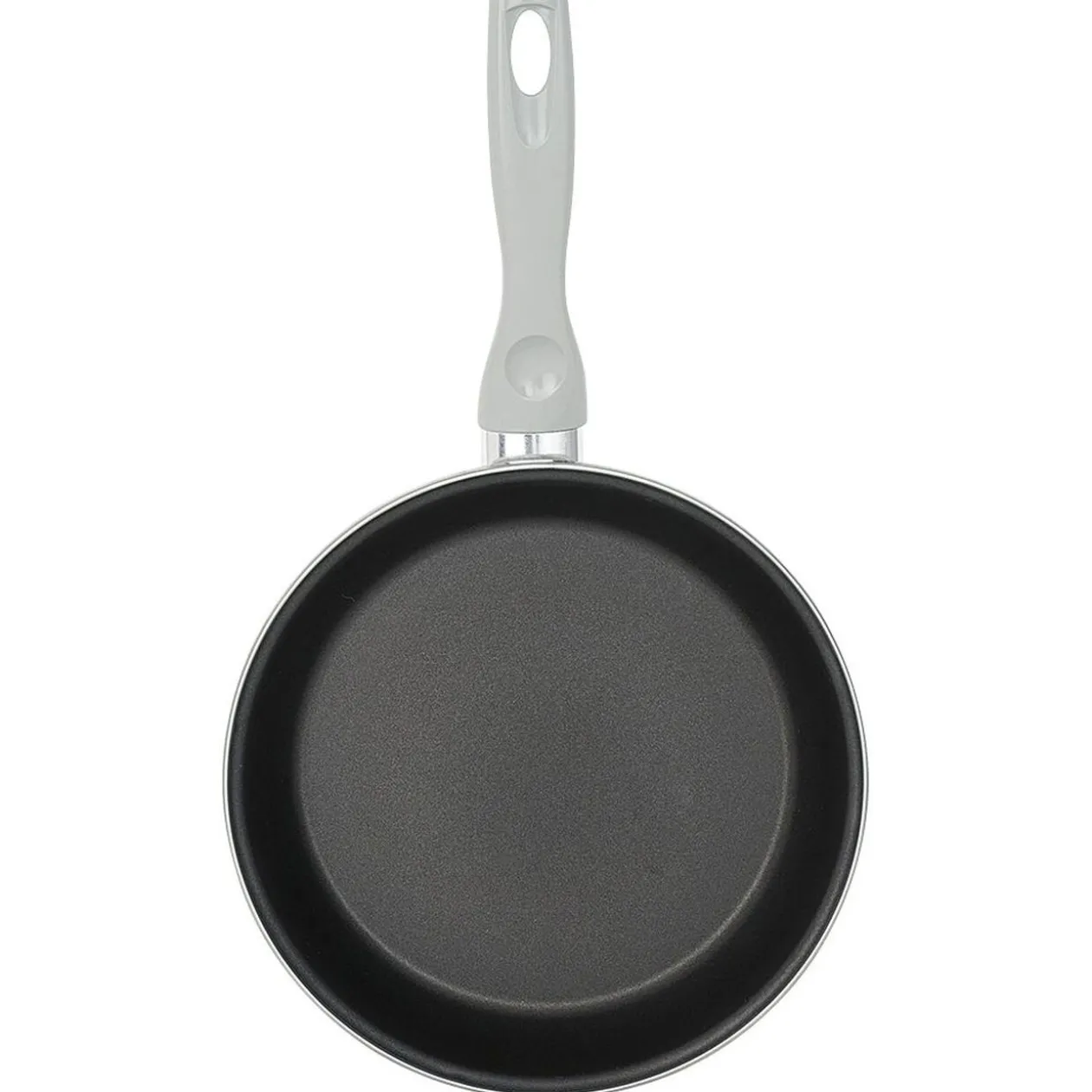 Poêle anti adhérente acier émaillé noir et blanc Ø24cm