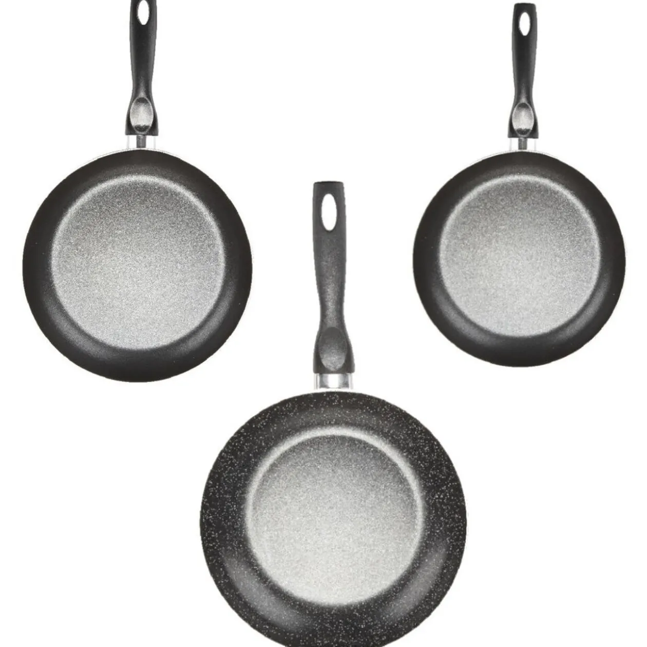 Poêle noire en aluminium x3