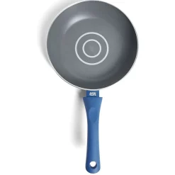 Poêle tous feux Ø28cm aluminium gris et bleu