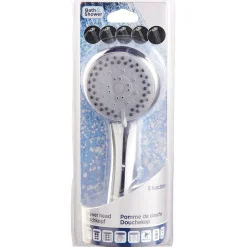 Pommeau de douche 5 fonctions abs gris