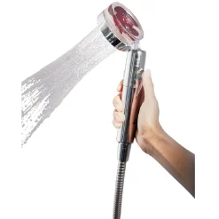 Pommeau de douche bouton start/stop tête inclinable et pivotante