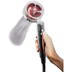 Pommeau de douche bouton start/stop tête inclinable et pivotante