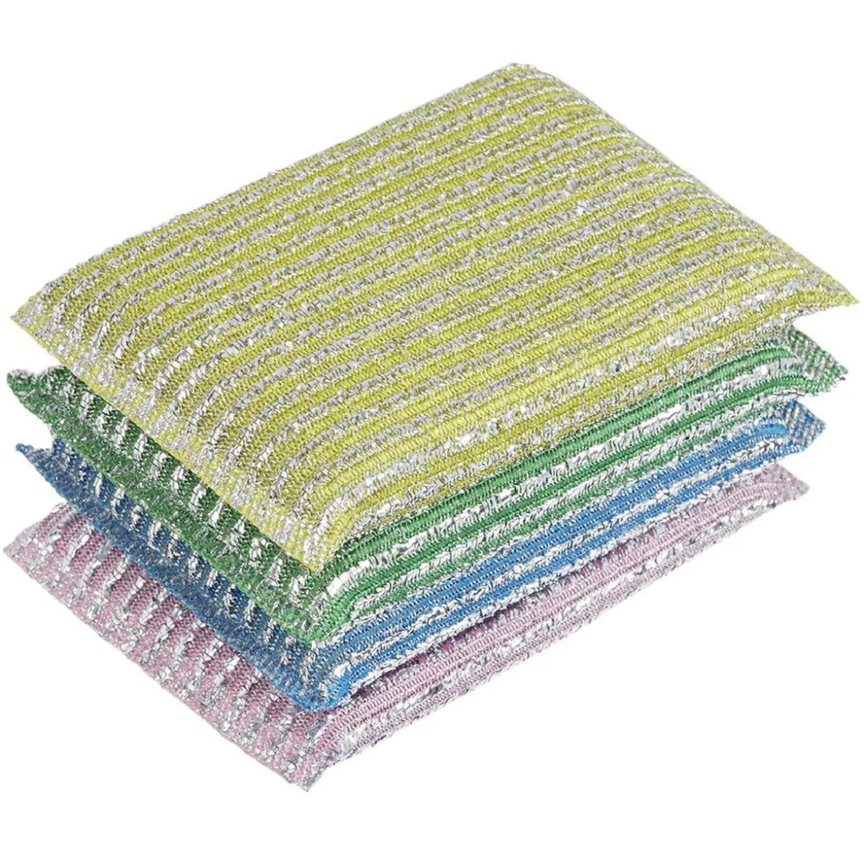 Éponge à récurer multi coloris x4