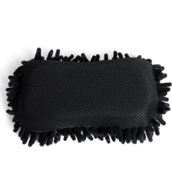 Éponge nettoyante voiture microfibre rouge avec filet spéciale finition