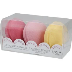 Éponges cosmetique forme macaron lot de 3