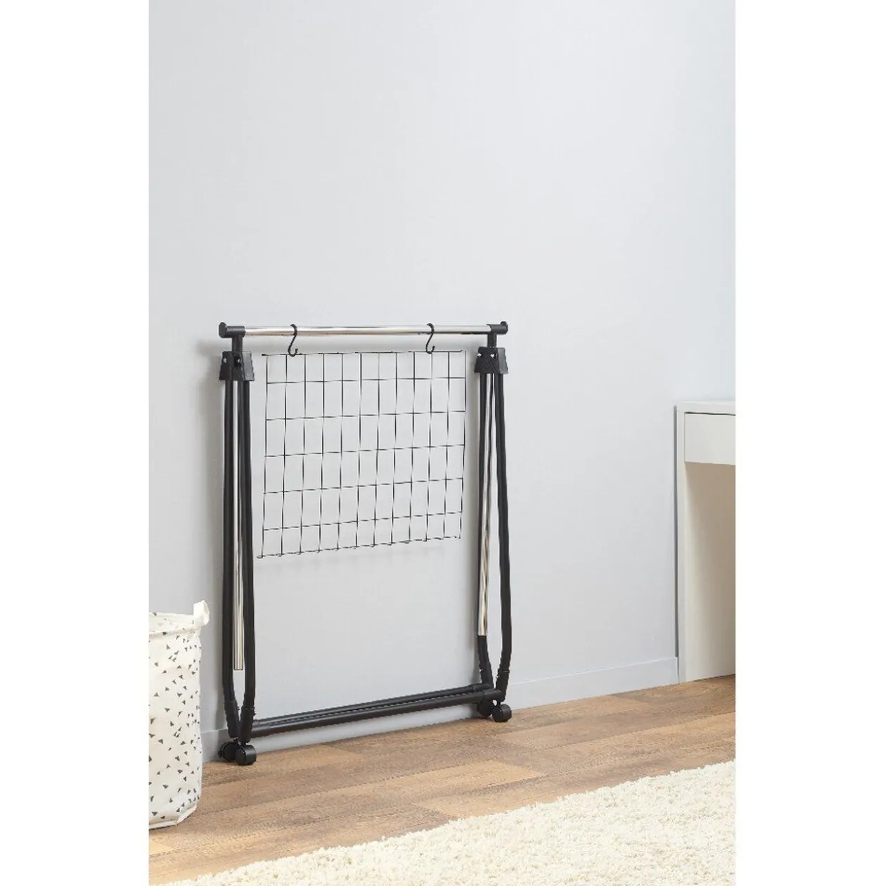 Portant à roulettes pliant hauteur extensible