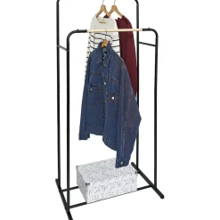 Portant double métal noir L70xl50xH50cm