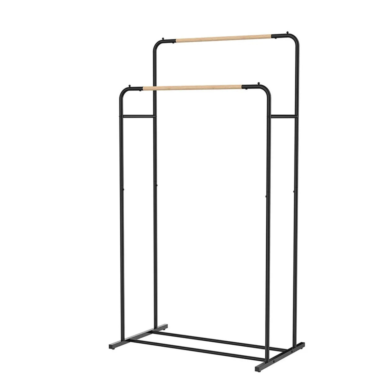 Portant double métal noir L70xl50xH50cm