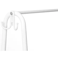 Portant vêtement simple blanc avec 2 tablettes