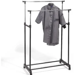 Portant vêtements double noir