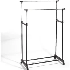 Portant vêtements double noir