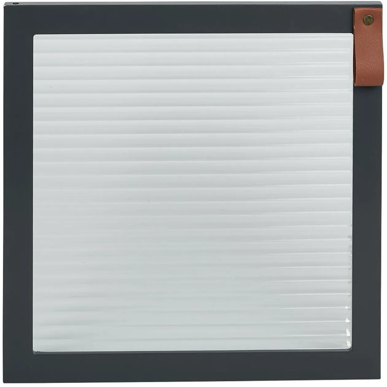 Porte Box Cube 32,2xH32,2x1,2cm bois et verre