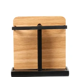 Porte brosses à dents couleur bois et noir