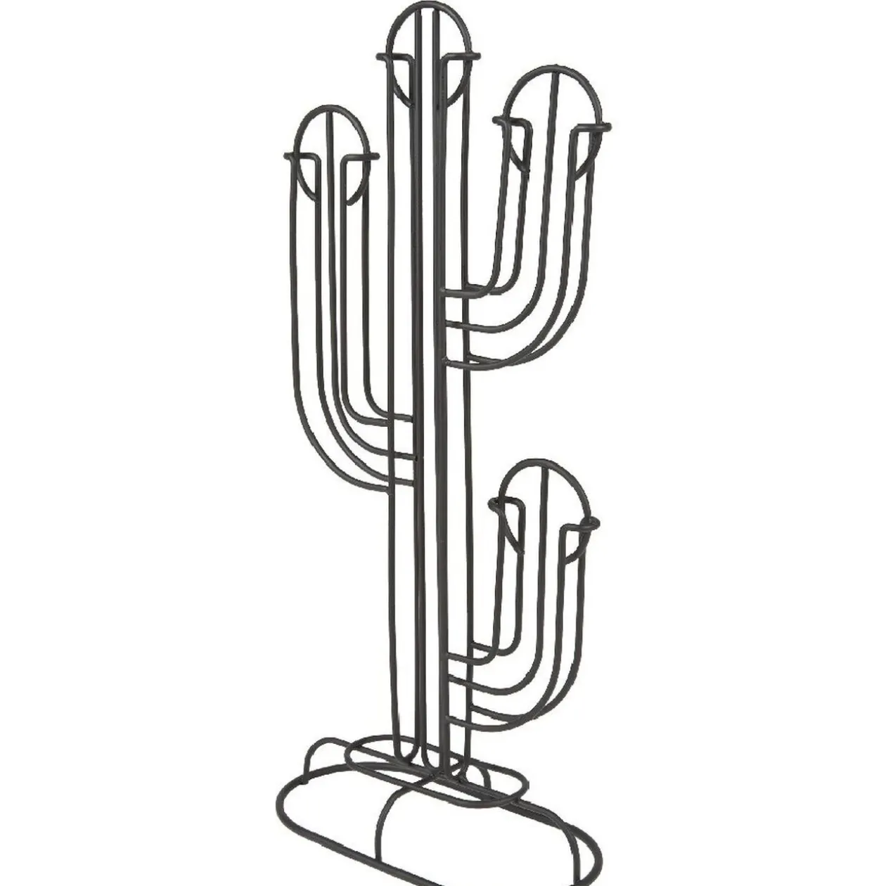 Porte capsule café déco en forme de cactus noir