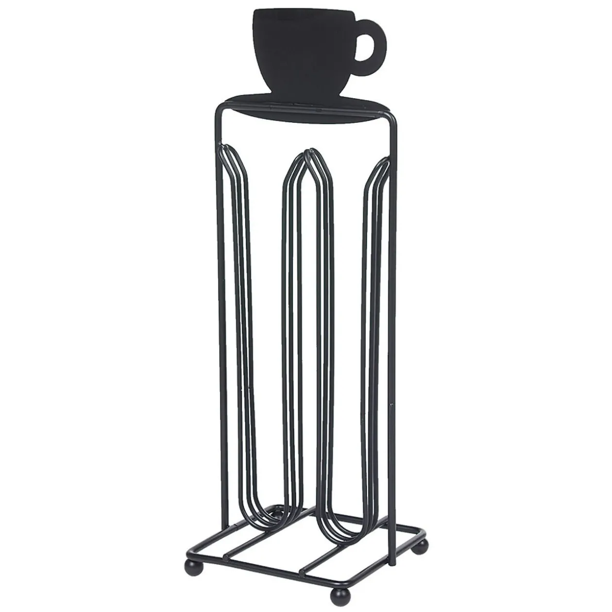 Porte capsules à café en métal design tasse noir