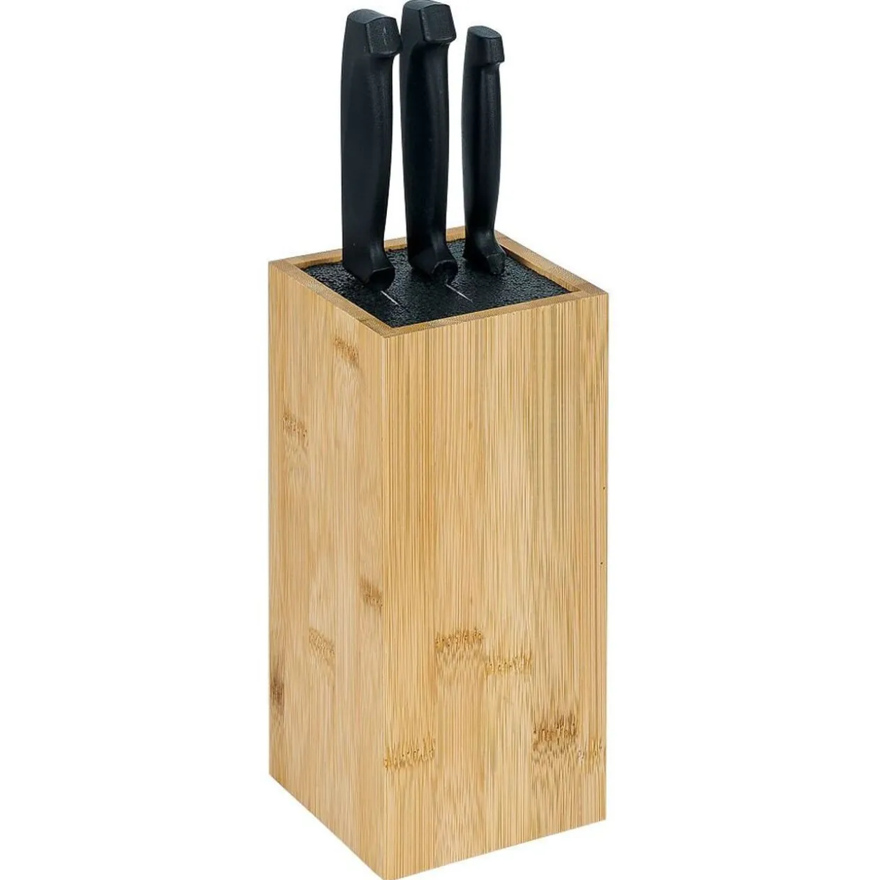 Porte couteaux en bambou 10,5x10,5xH22cm