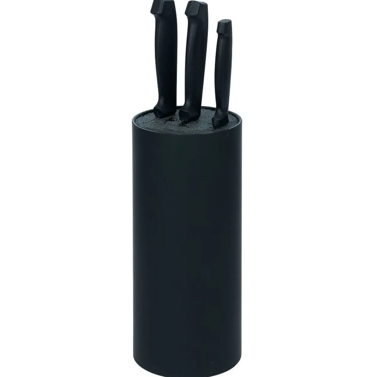 Porte couteaux plastique noir Ø11xH22,5cm