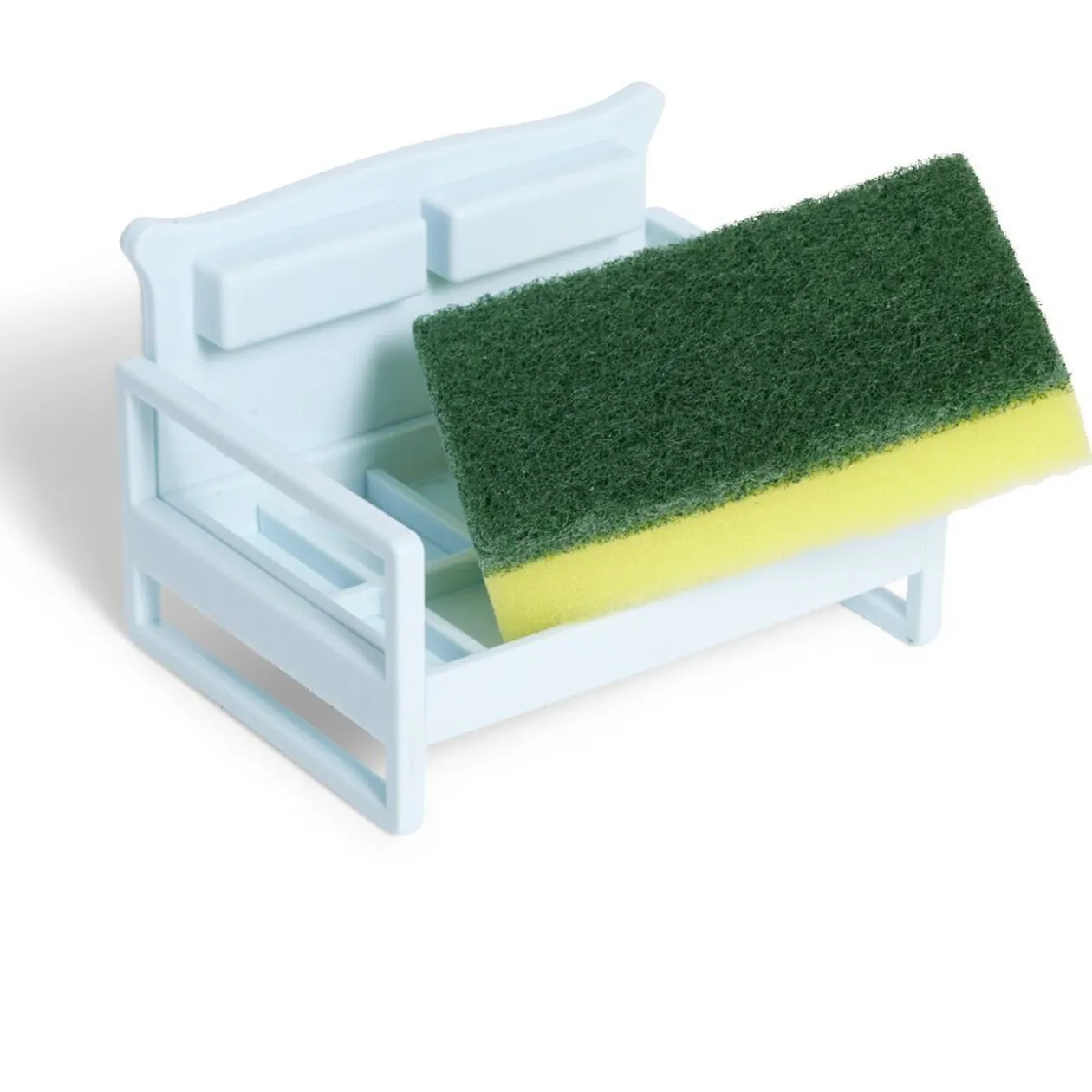 Porte éponge forme canapé bleu ou marron