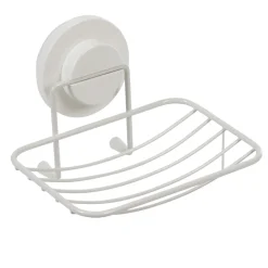 Porte savon blanc à ventouse blanc