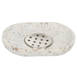 Porte savon Terrazzo résine effet granit beige