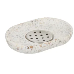 Porte savon Terrazzo résine effet granit beige