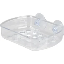 Porte savon transparent à ventouse