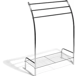 Porte serviettes gris chromé