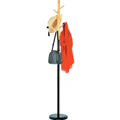 Porte-manteau acier et bois