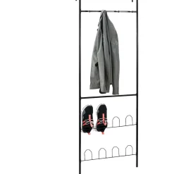 Porte-manteaux range chaussures de porte noir