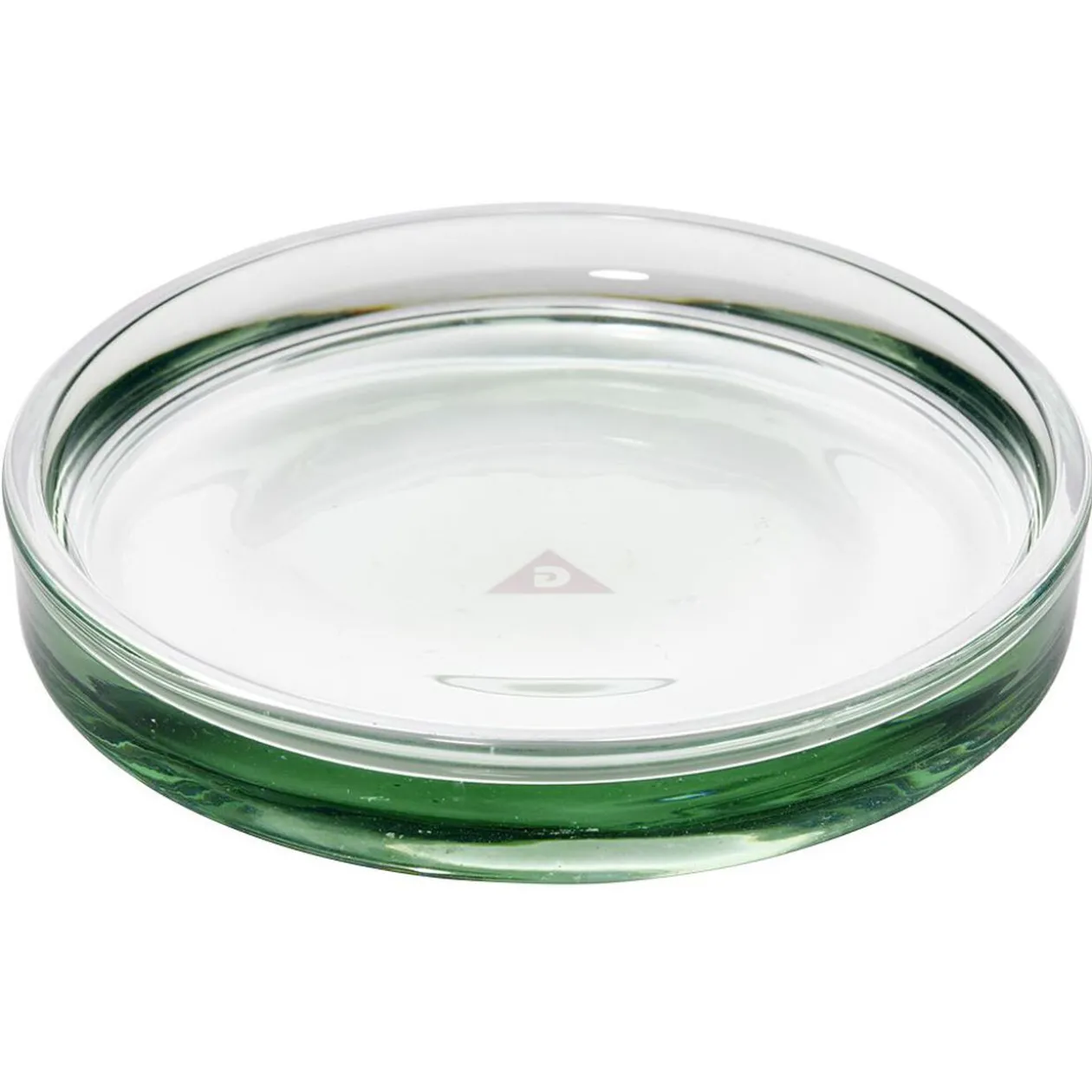 Porte-savon en verre transparent vert Ø8xH1,8cm