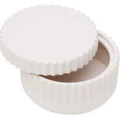 Porte-savon plastique rose effet rainuré Ø7,5xH9,5cm