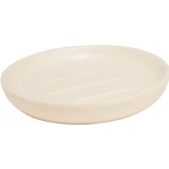 Porte-savon rond céramique rose clair Ø10xH2cm