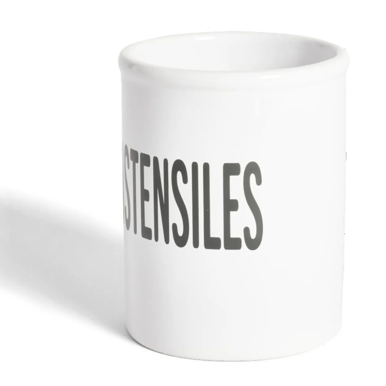 Pot à ustensiles dolomite blanc Ø10xH13,2cm