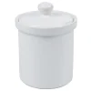 Pot avec couvercle blanc