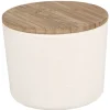 Pot avec couvercle naturel écru