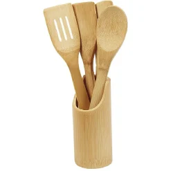 Pot avec ustensiles en bambou