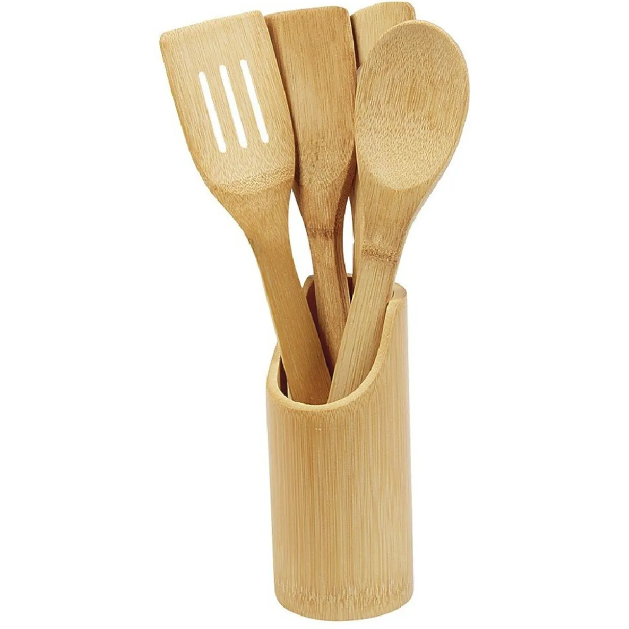 Pot avec ustensiles en bambou