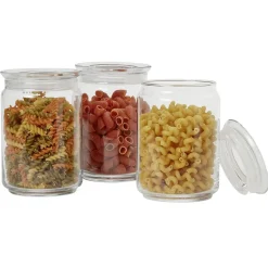 Pot de conservation en verre x3