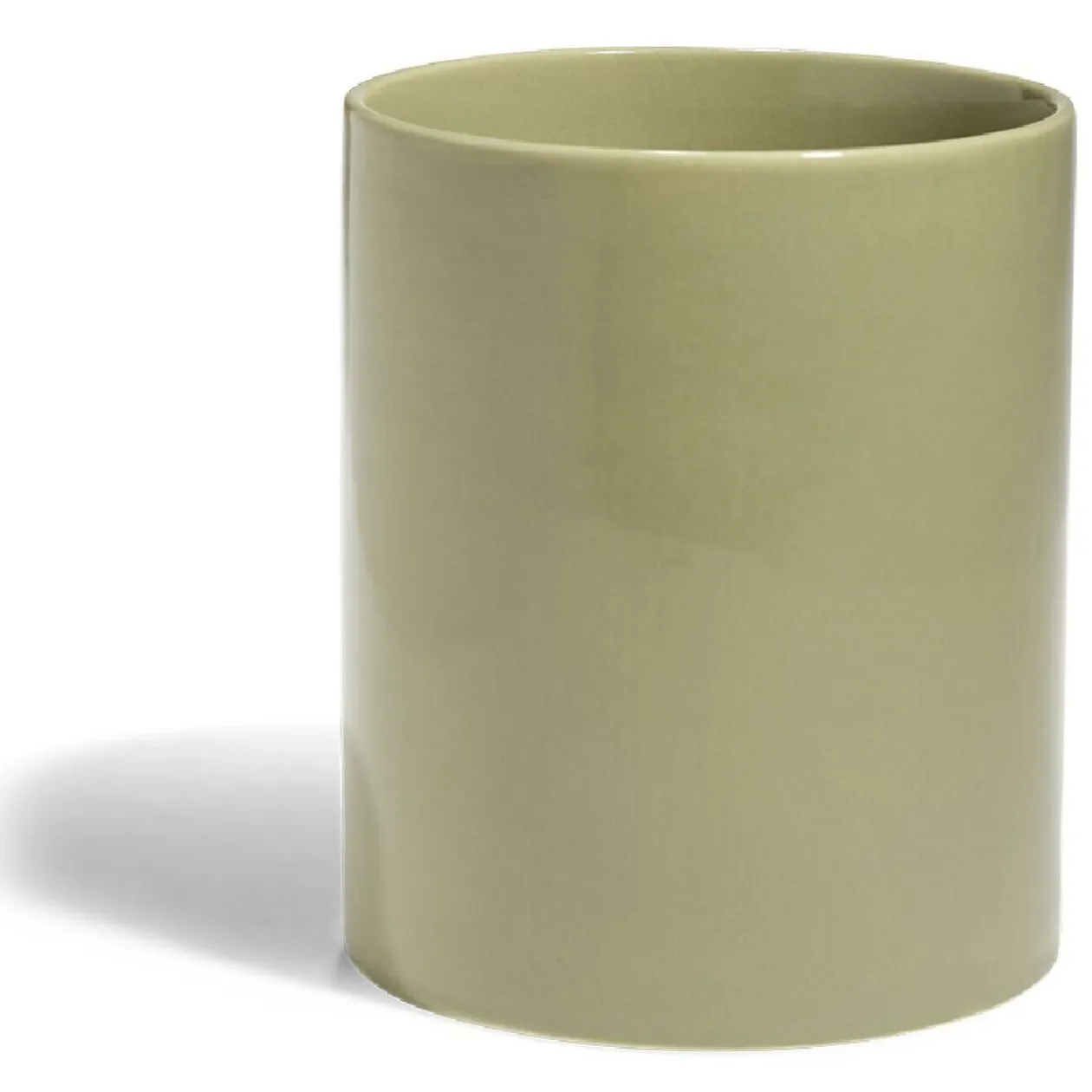 Pot de conservation 1,1L grès carreau de ciment couvercle bambou Ø12xH14,5cm