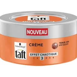 Pot de gel crème Schwarzkopf Taft effet chaotique décoiffé tenue 24H