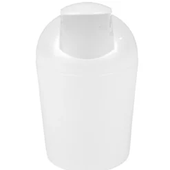 Poubelle à coton blanc brillant x2