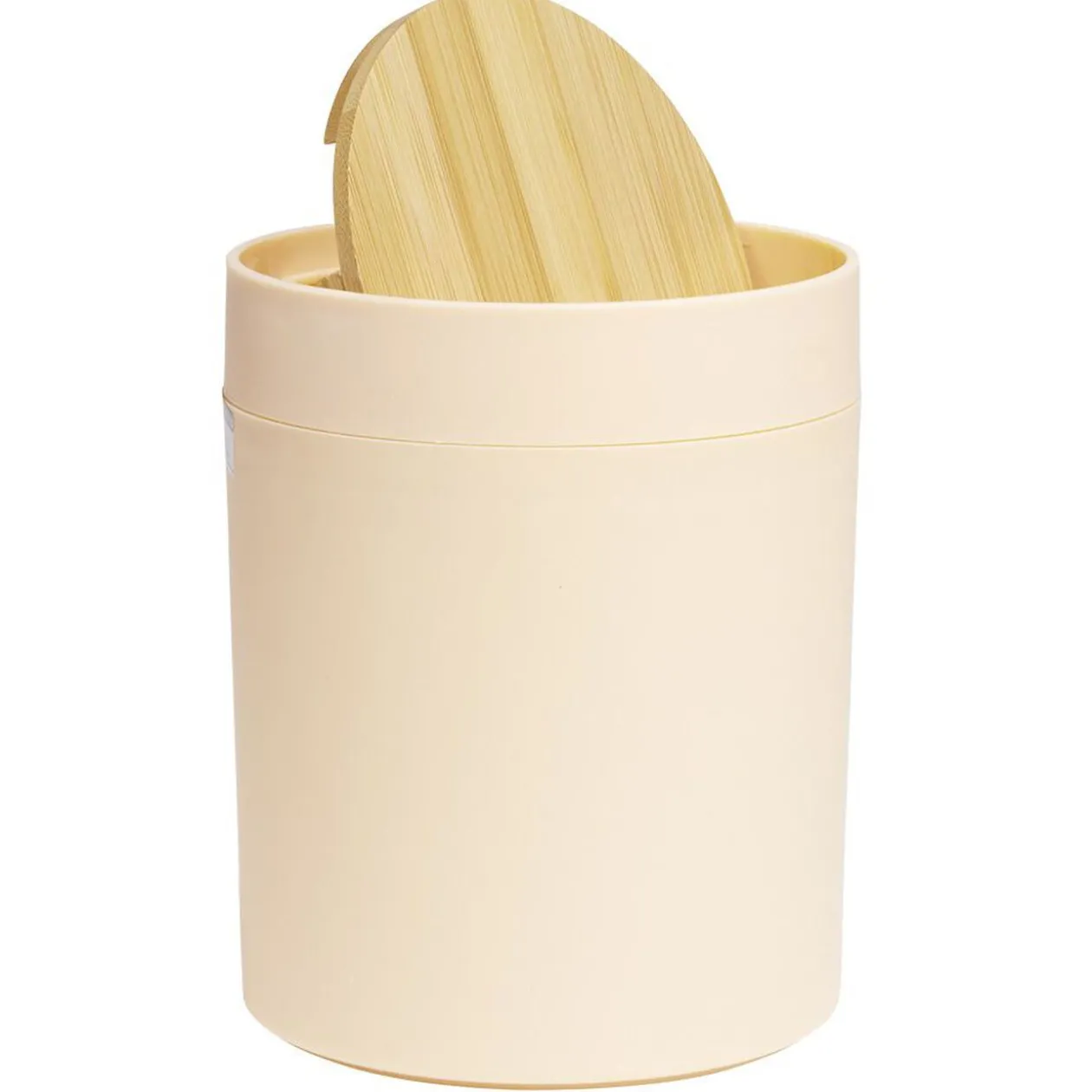 Poubelle à coton ronde métal nude Ø13,7xH17,3cm 2,5L