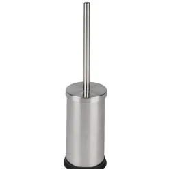 Poubelle 3 L et brosse WC gris chromé