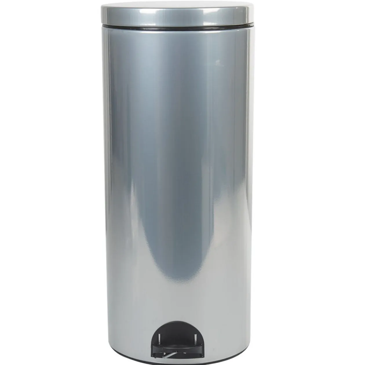 Poubelle à pédale 30 L antitrace grise