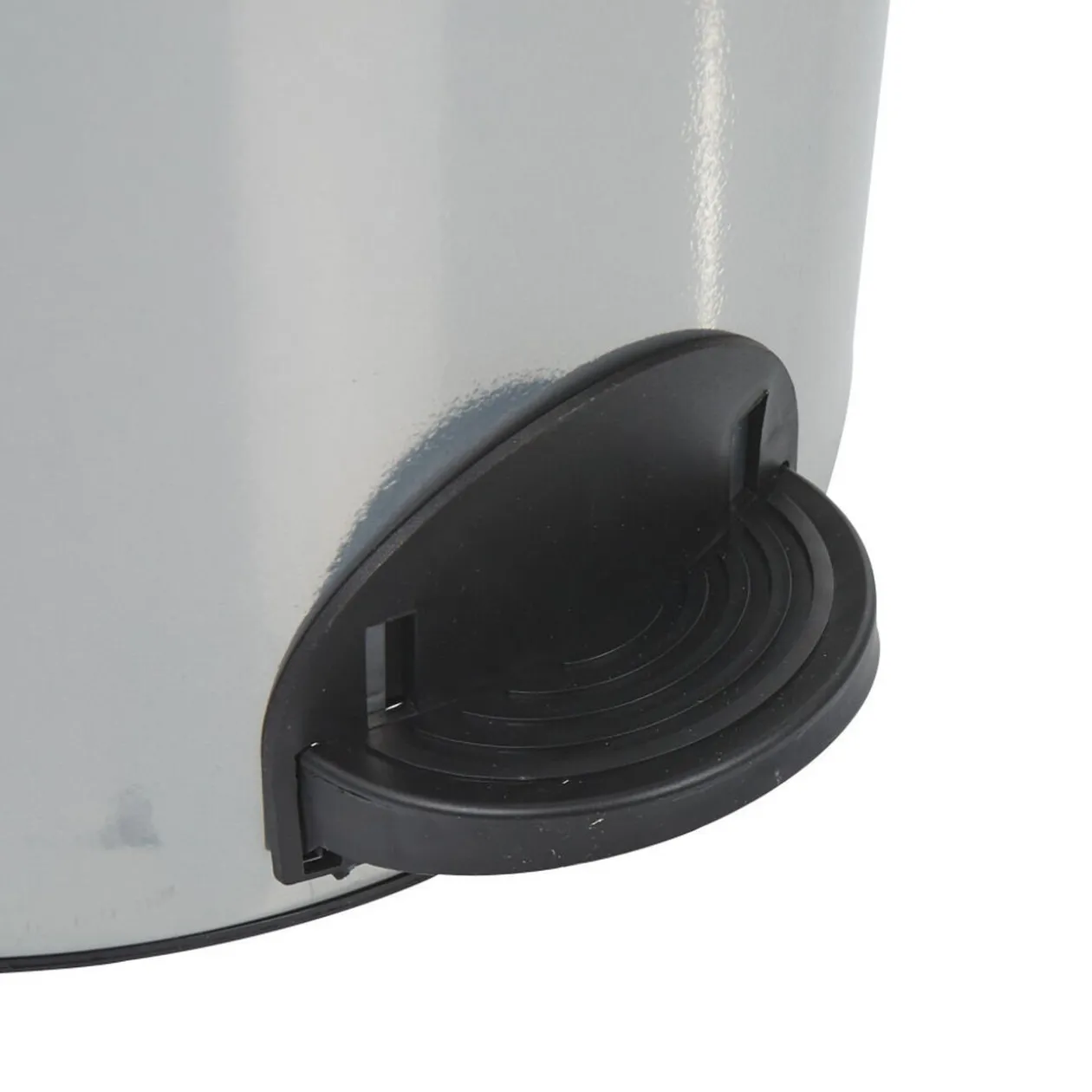 Poubelle à pédale 30 L antitrace grise