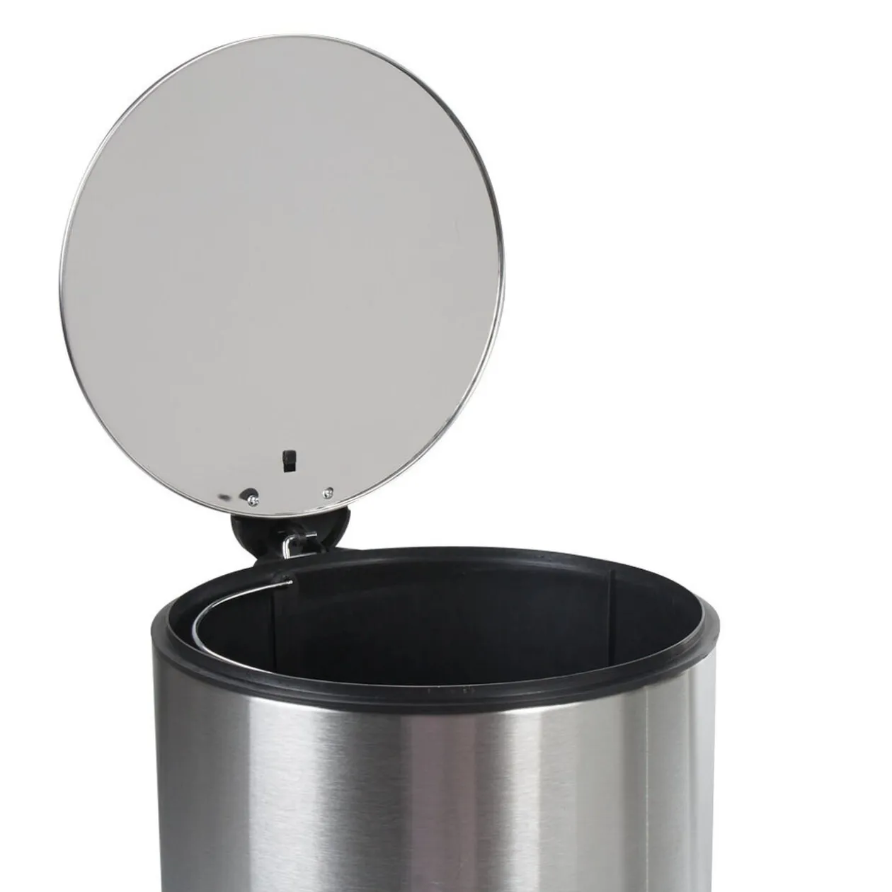 Poubelle à pédale 30 L inox gris mat