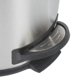 Poubelle à pédale 30 L inox gris mat