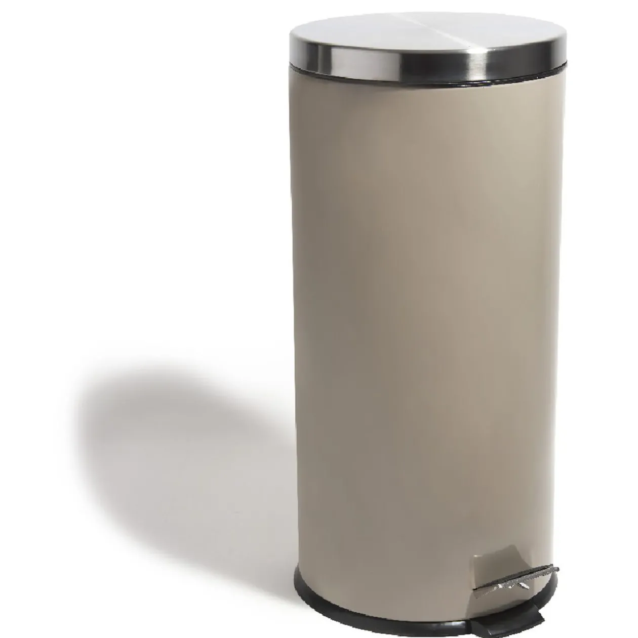 Poubelle à pédale 30 L taupe